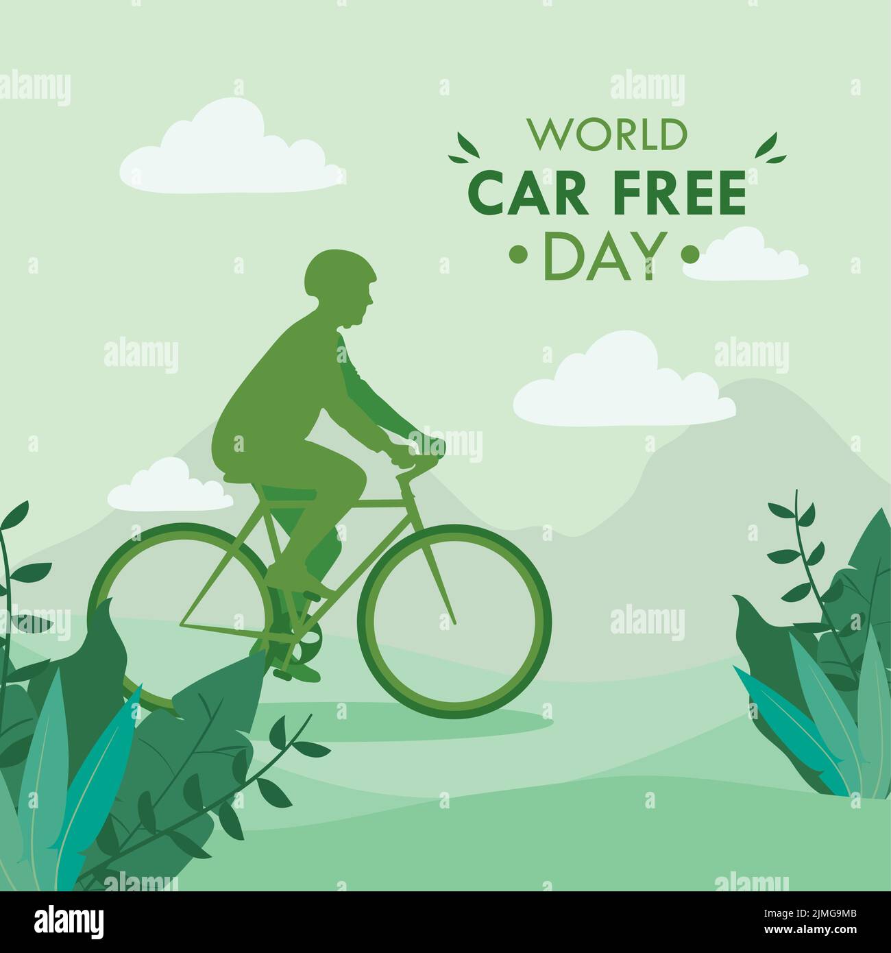 world car free day card Stock Vector Image & Art - Alamy