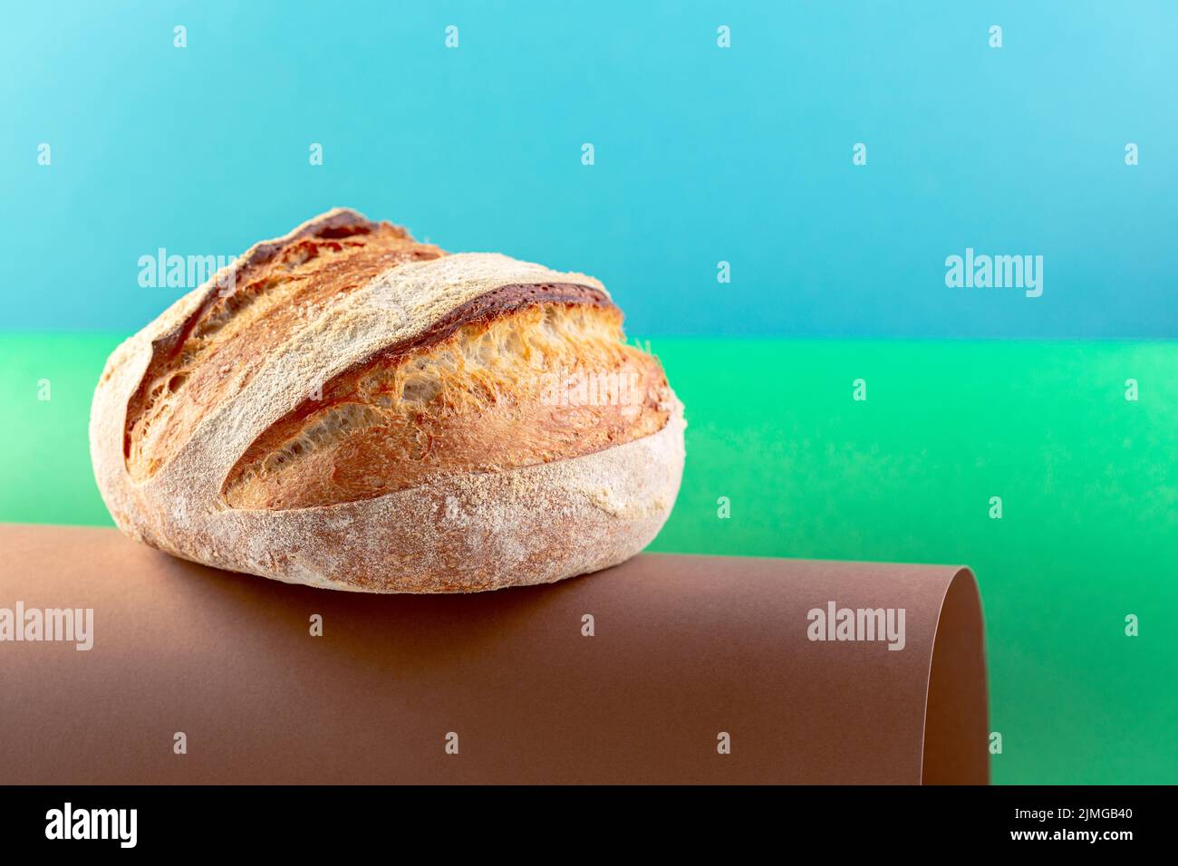 Artisanal sourdough bread. Stock Photo