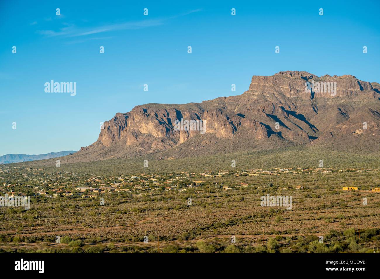 An overlooking view of nature in Apache Junction, Arizona Stock Photo Alamy