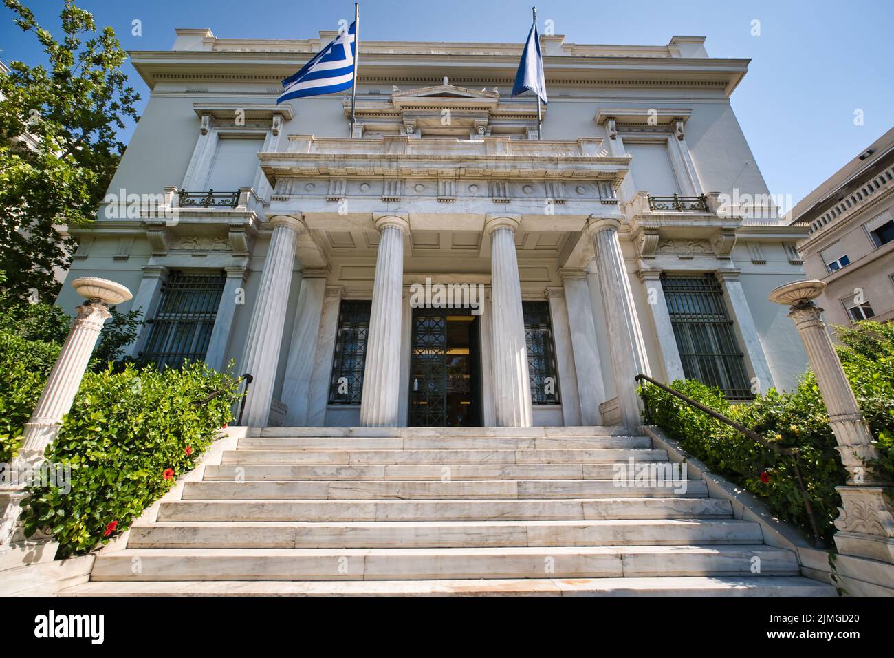 View of the entrance of the Benaki museum, museum of Greek art, culture