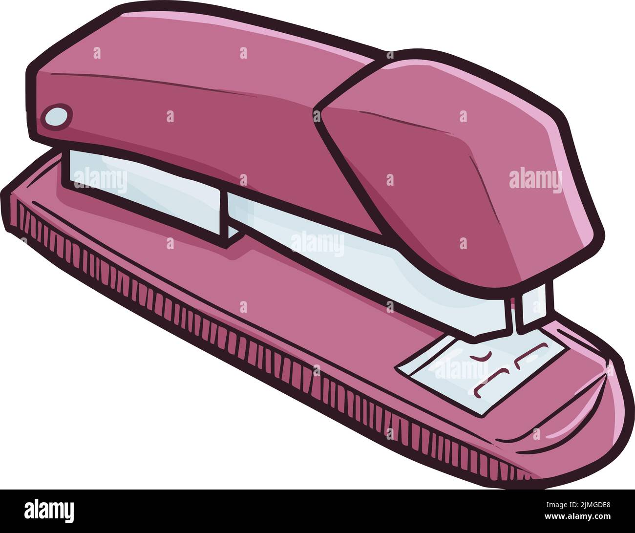 A purple stapler on white background Royalty Free Vector