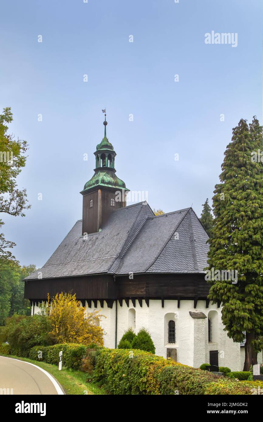 Battlement church, Marienberg, Germany Stock Photo