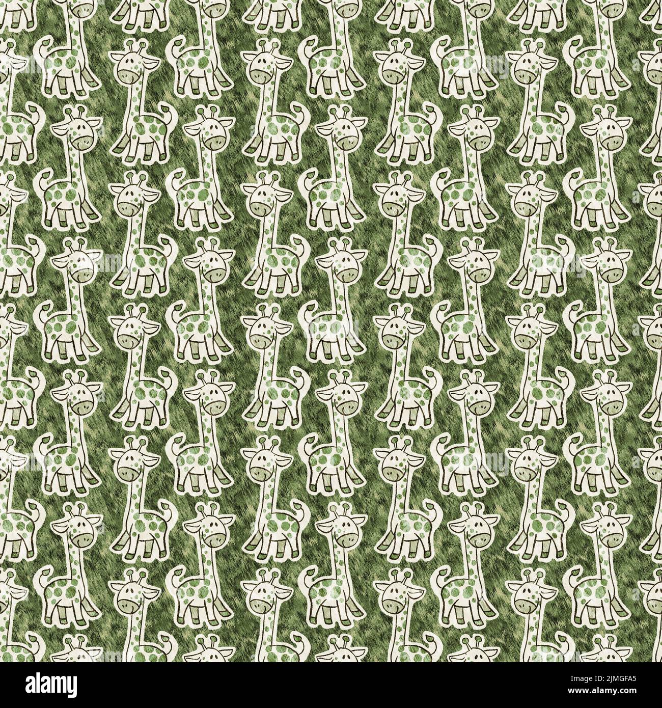 Cute safari wild giraffe animal pattern for babies room decor. Seamless ...
