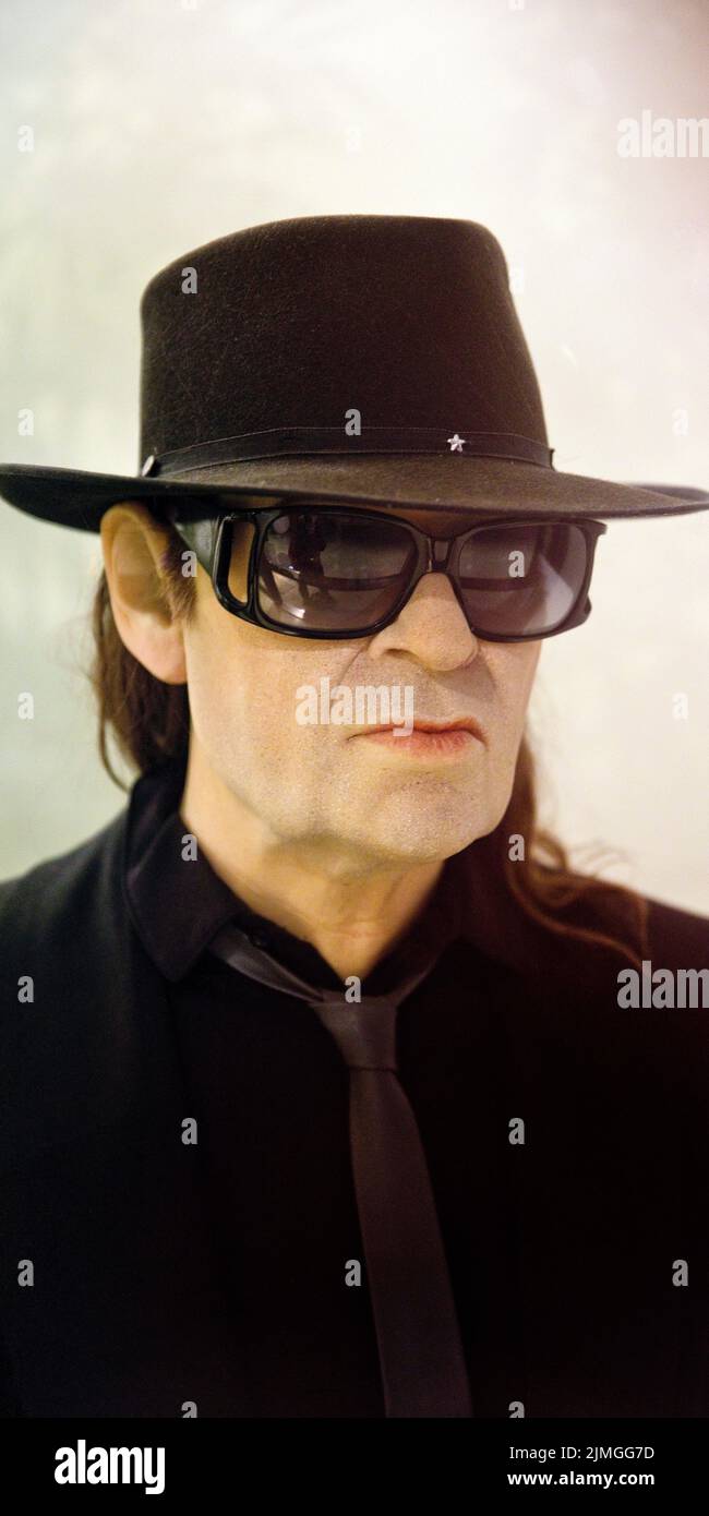 Wax figure by Udo Lindenberg in the Panoptikum, Germany's oldest wax