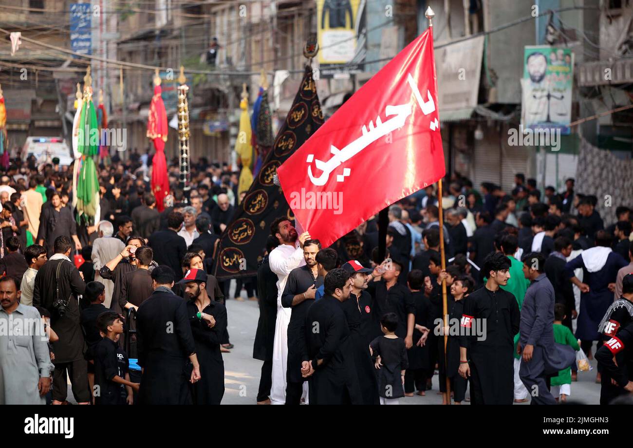 Devotees Of Imam Hussain (a.s) Are Holding Religious Mourning 