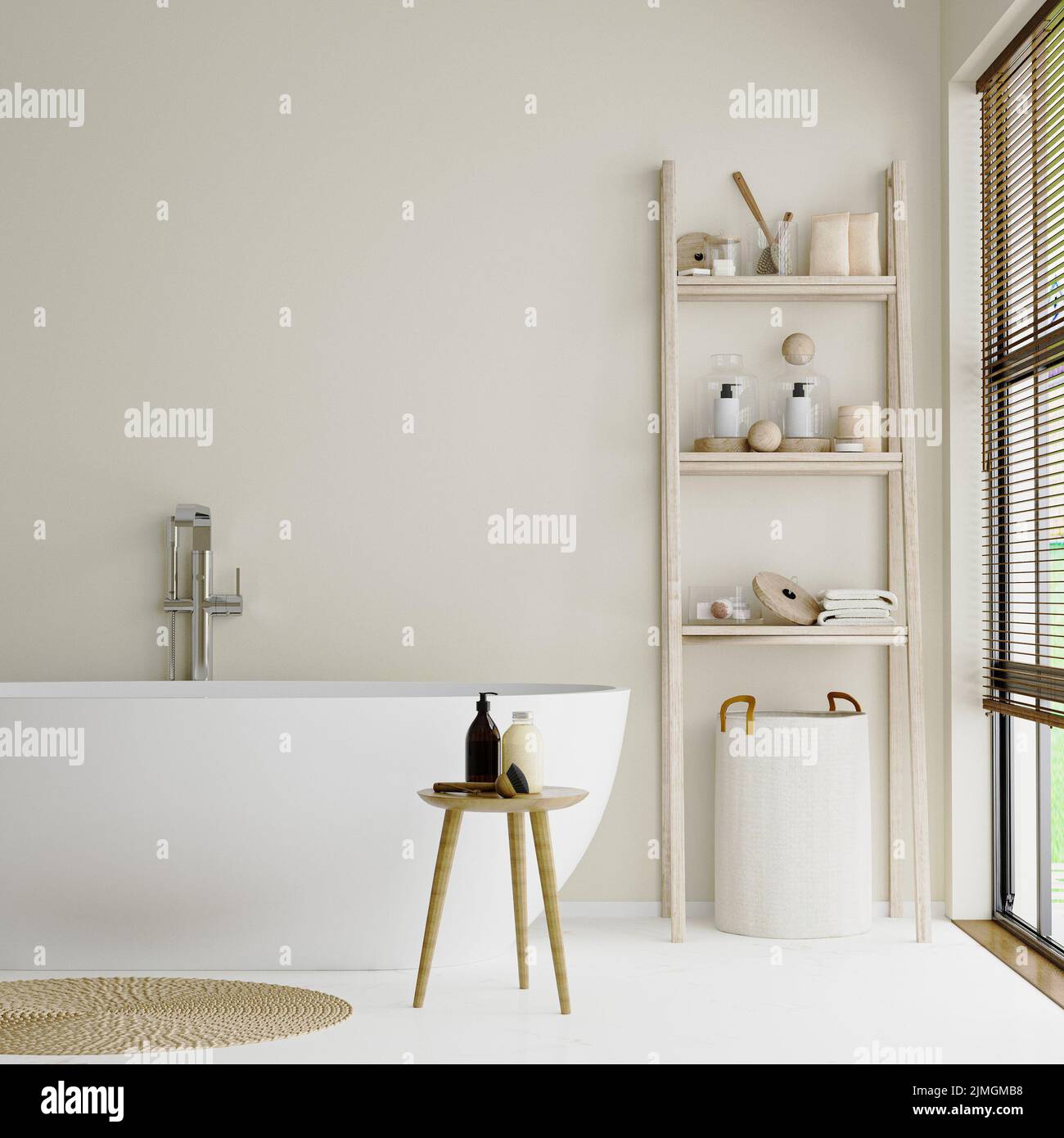 Home bathroom interior, 3d rendering Stock Photo Alamy
