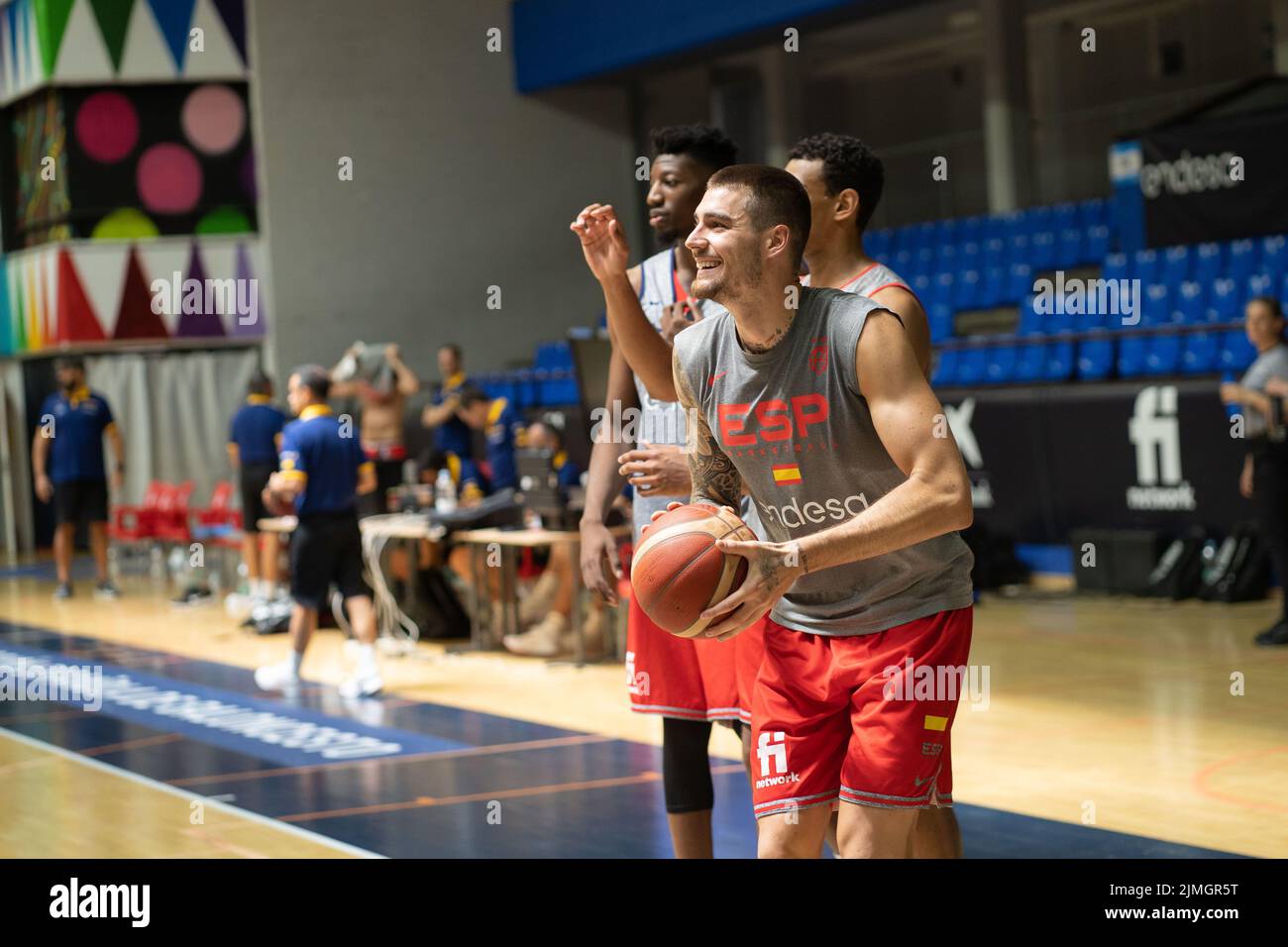 Madrid, Madrid, Spain. 4th Aug, 2022. JUANCHO HERNANGOMEZ during the Spanish national basketball team's training session at the Movistar Academy Magarinos in Madrid, Spain. (Credit Image: © Oscar Ribas Torres/ZUMA Press Wire) Stock Photo