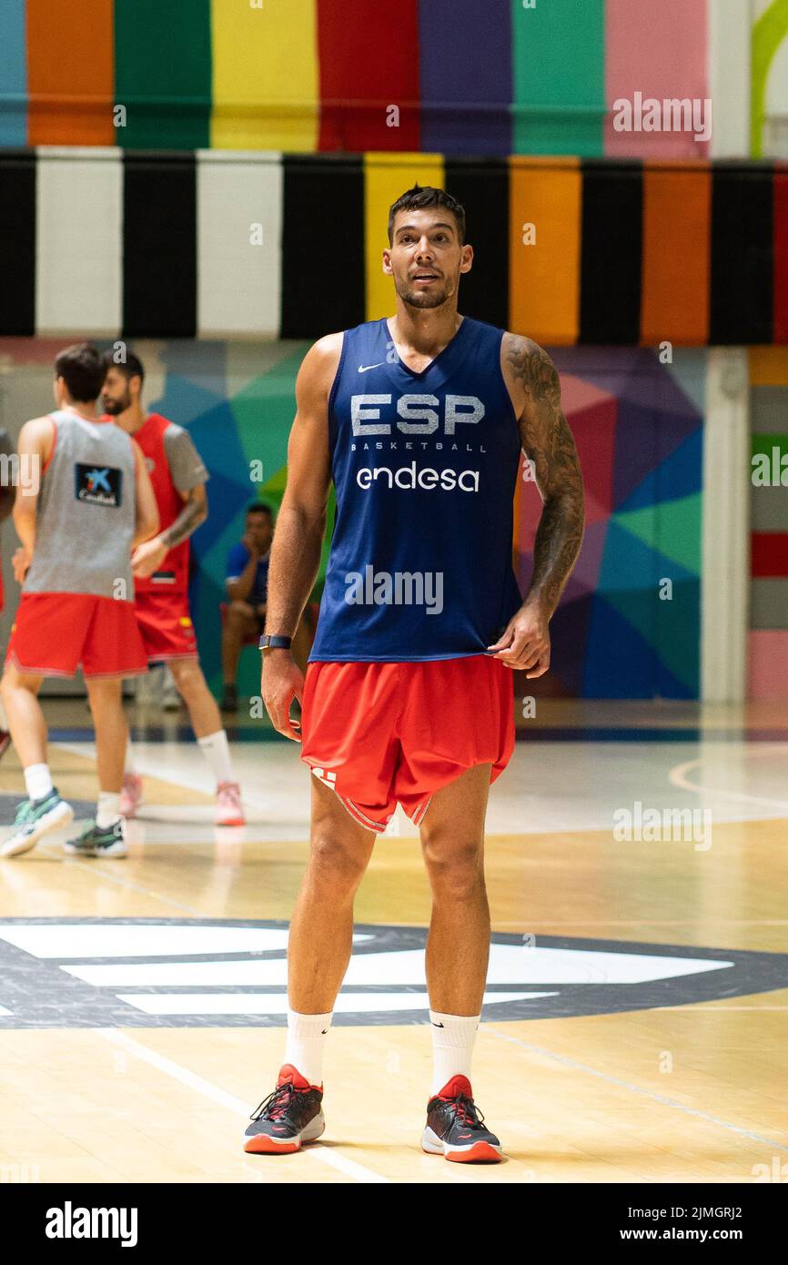 Madrid, Madrid, Spain. 4th Aug, 2022. WILLY HERNANGOMEZ during the Spanish national basketball team's training session at the Movistar Academy Magarinos in Madrid, Spain. (Credit Image: © Oscar Ribas Torres/ZUMA Press Wire) Stock Photo