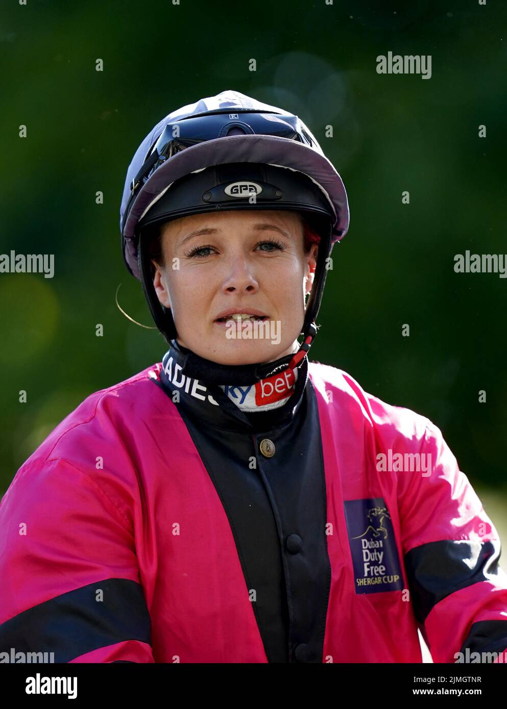 Joanna Mason, jockey during the Shergar Cup Meeting at Ascot Racecourse. Picture date: Saturday August 8, 2022. Stock Photo