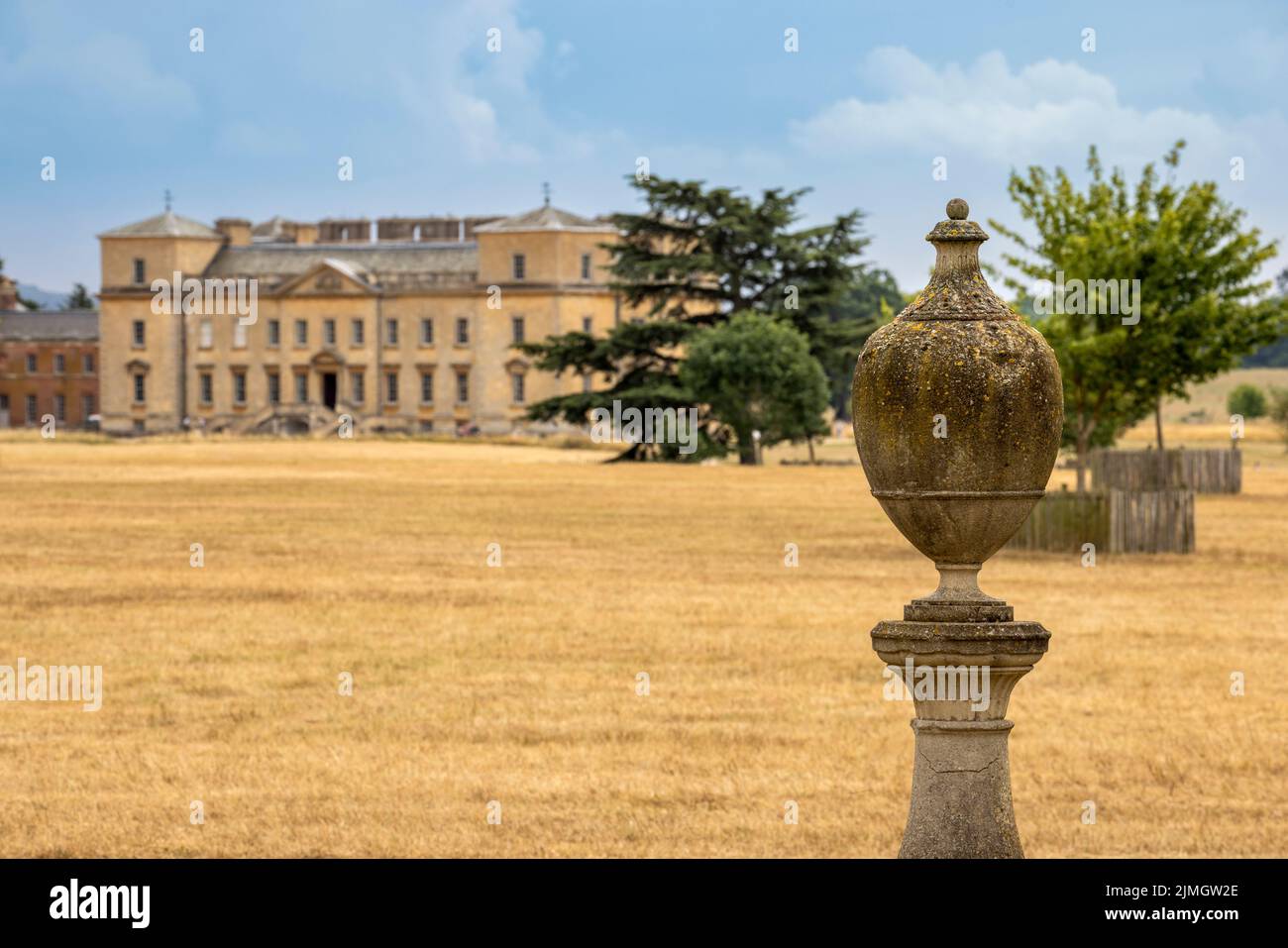 Ornamental stonework at Croome Court, Worcestershire, England Stock Photo
