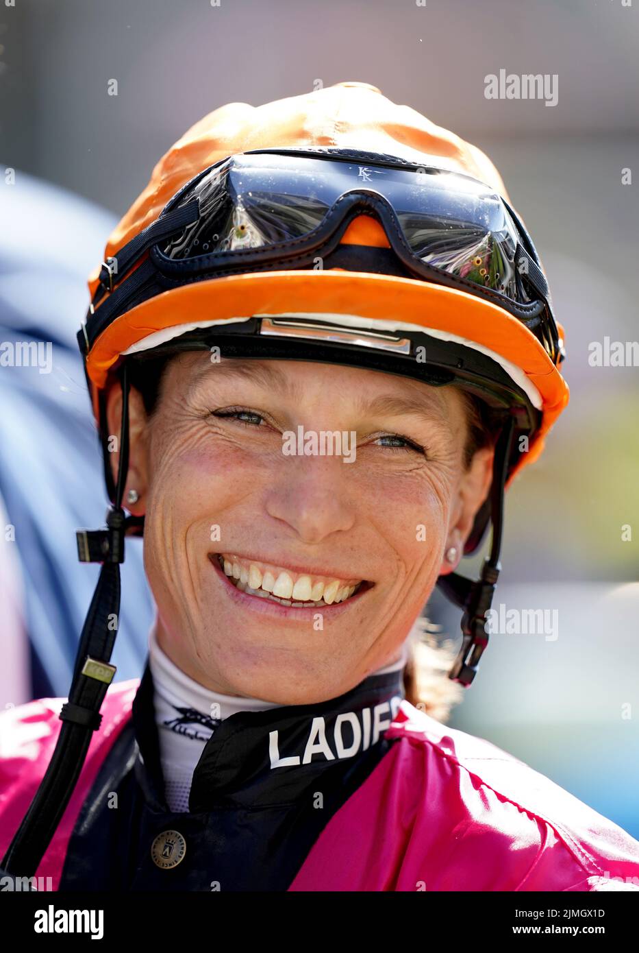 Emma-Jayne Wilson, jockey during the Shergar Cup Meeting at Ascot Racecourse. Picture date: Saturday August 8, 2022. Stock Photo