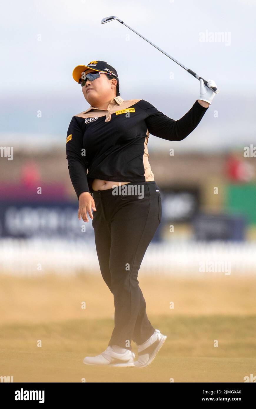 Korea’s Inbee Park on the 10th hole during day three of the AIG Women's Open at Muirfield in Gullane, Scotland. Picture date: Saturday August 6, 2022. Stock Photo