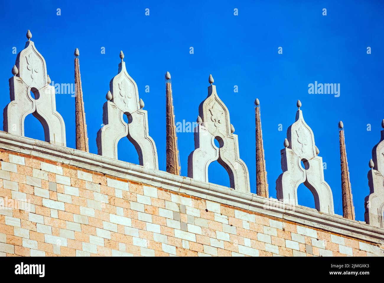 Magnificent roof of the Palazzo Ducale Stock Photo