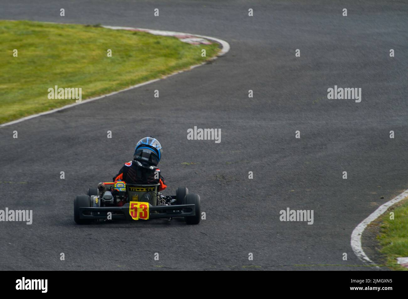 Karting races at South Yorkshire Karting Club Stock Photo Alamy