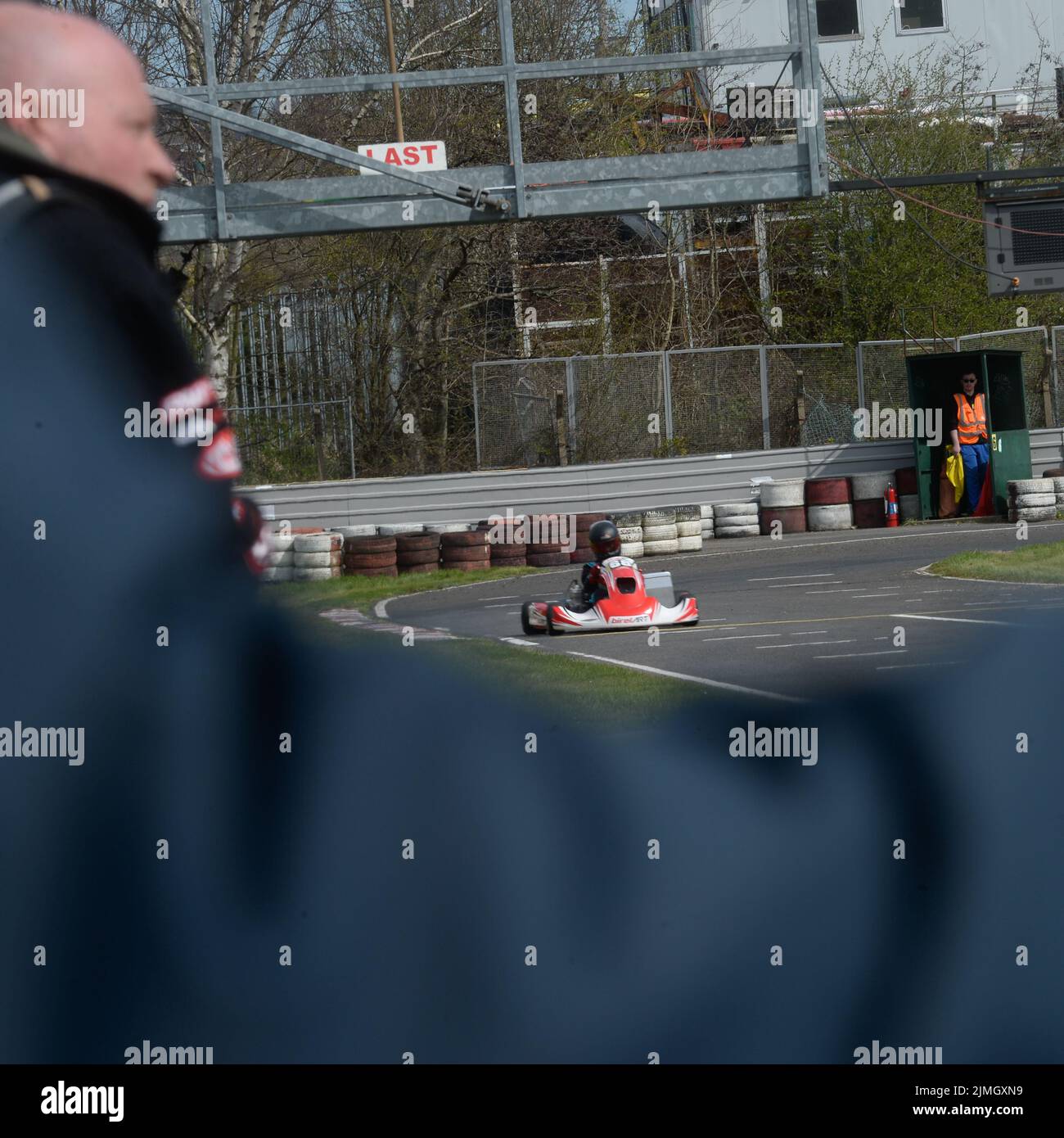 Karting races at South Yorkshire Karting Club Stock Photo Alamy