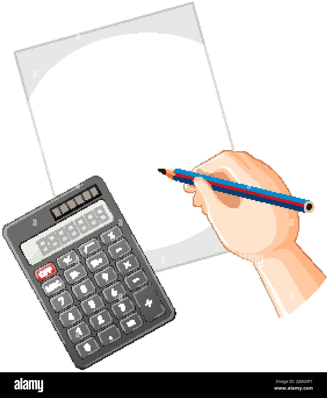 Hand using calculator Stock Vector Images - Alamy