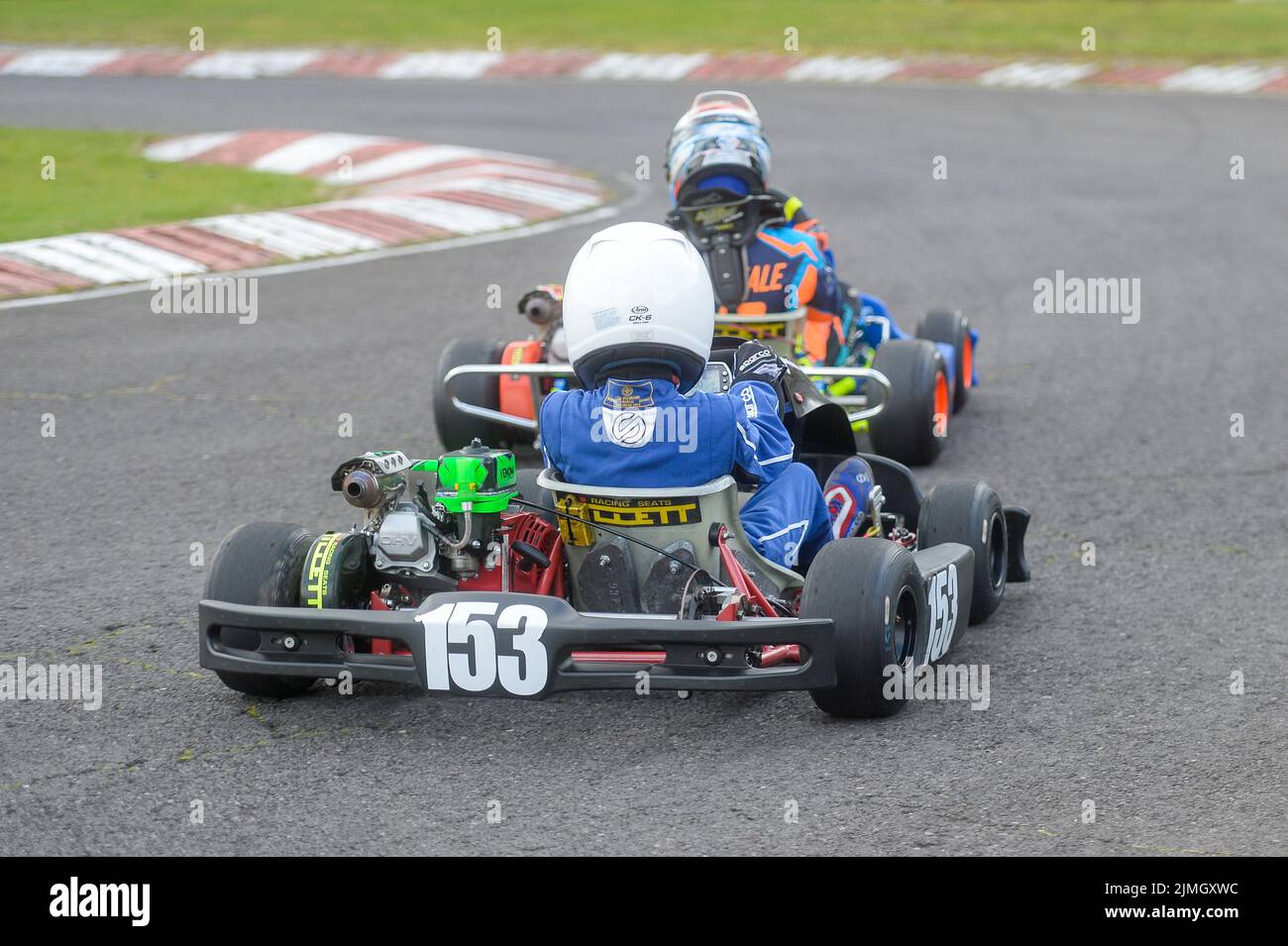 Karting races at South Yorkshire Karting Club Stock Photo Alamy