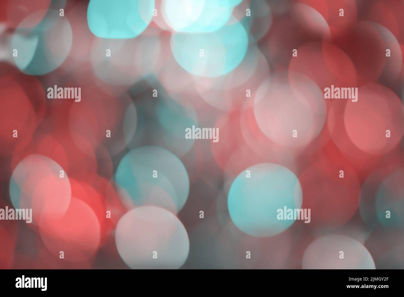Bokeh lights background, soft focus red and green blurry light spots Stock Photo