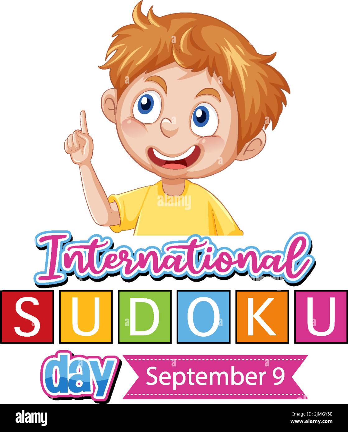 International Sudoku Day September 9 illustration Stock Vector