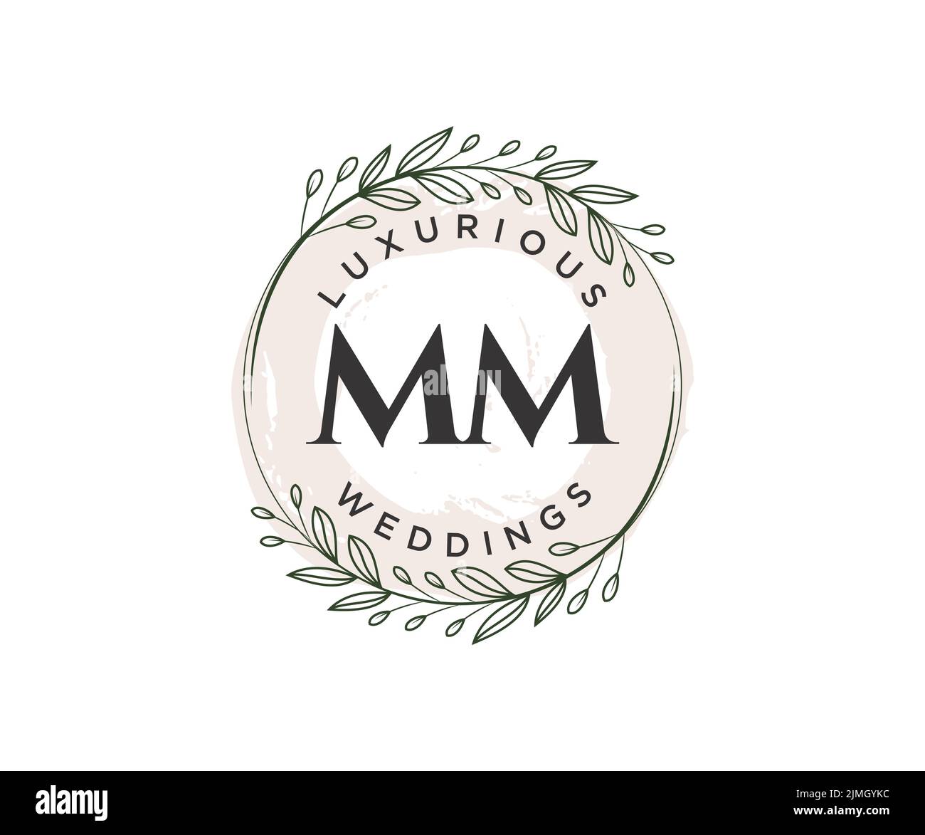 Wedding Monogram Logo, MM Initials