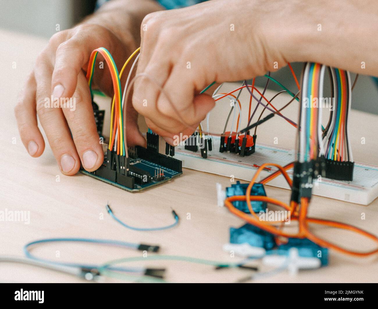 electronic engineering workplace technician lab Stock Photo Alamy