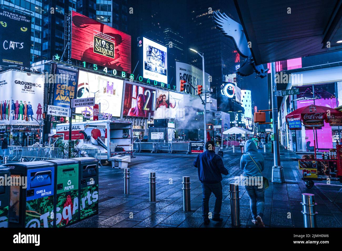 Night view of the New York Times Square (TimesSquare Stock Photo Alamy