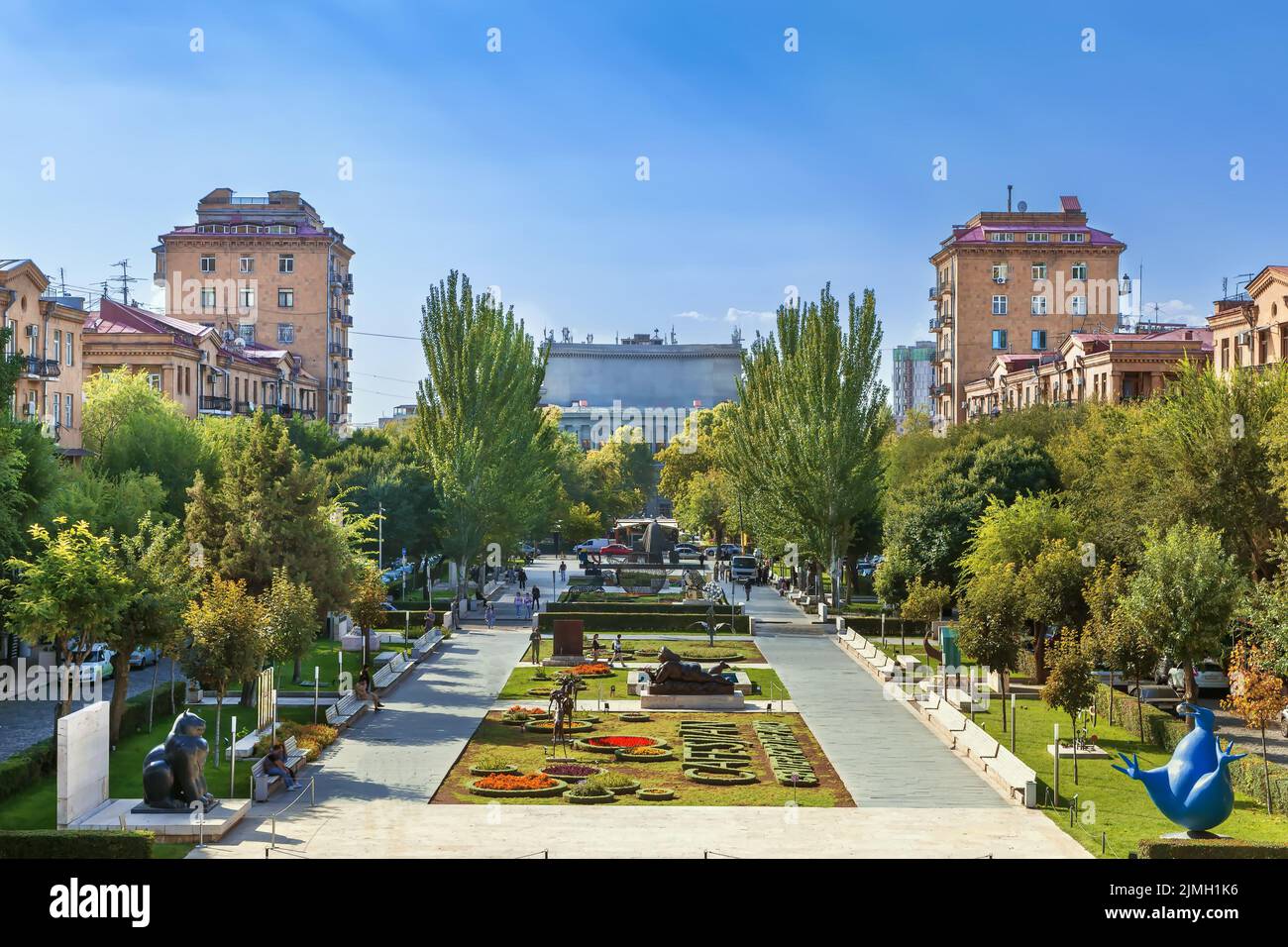 Alexander Tamanyan garden, Yerevan, Armenia Stock Photo