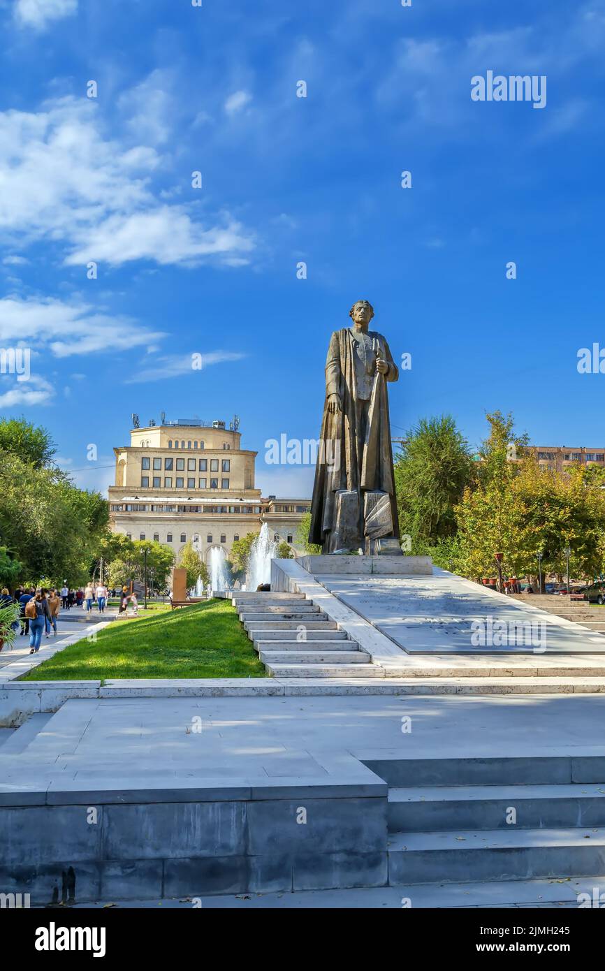 Garegin Nzhdeh monument, Yerevan, Armenia Stock Photo