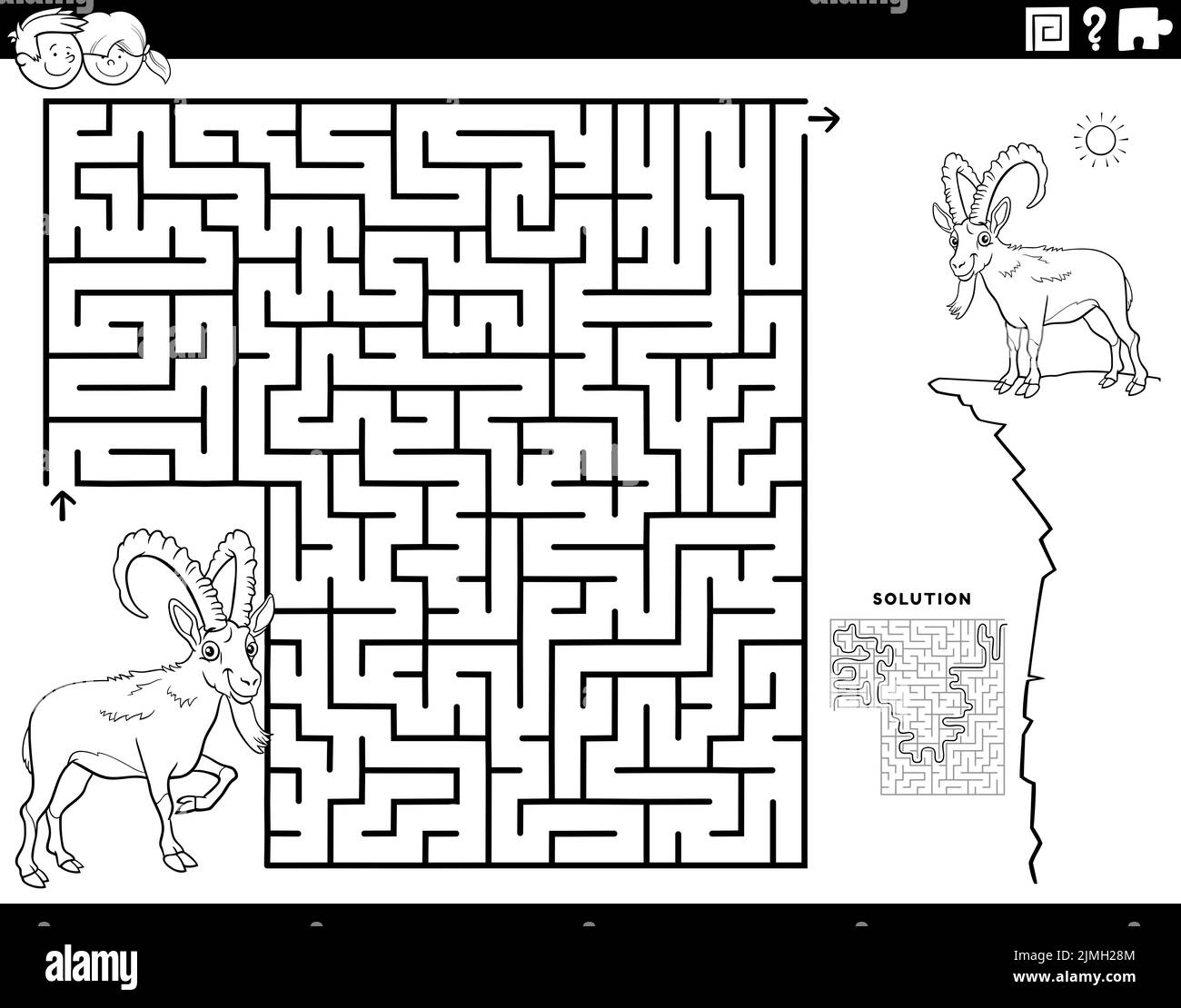 Mountain maze Black and White Stock Photos &amp; Images - Alamy