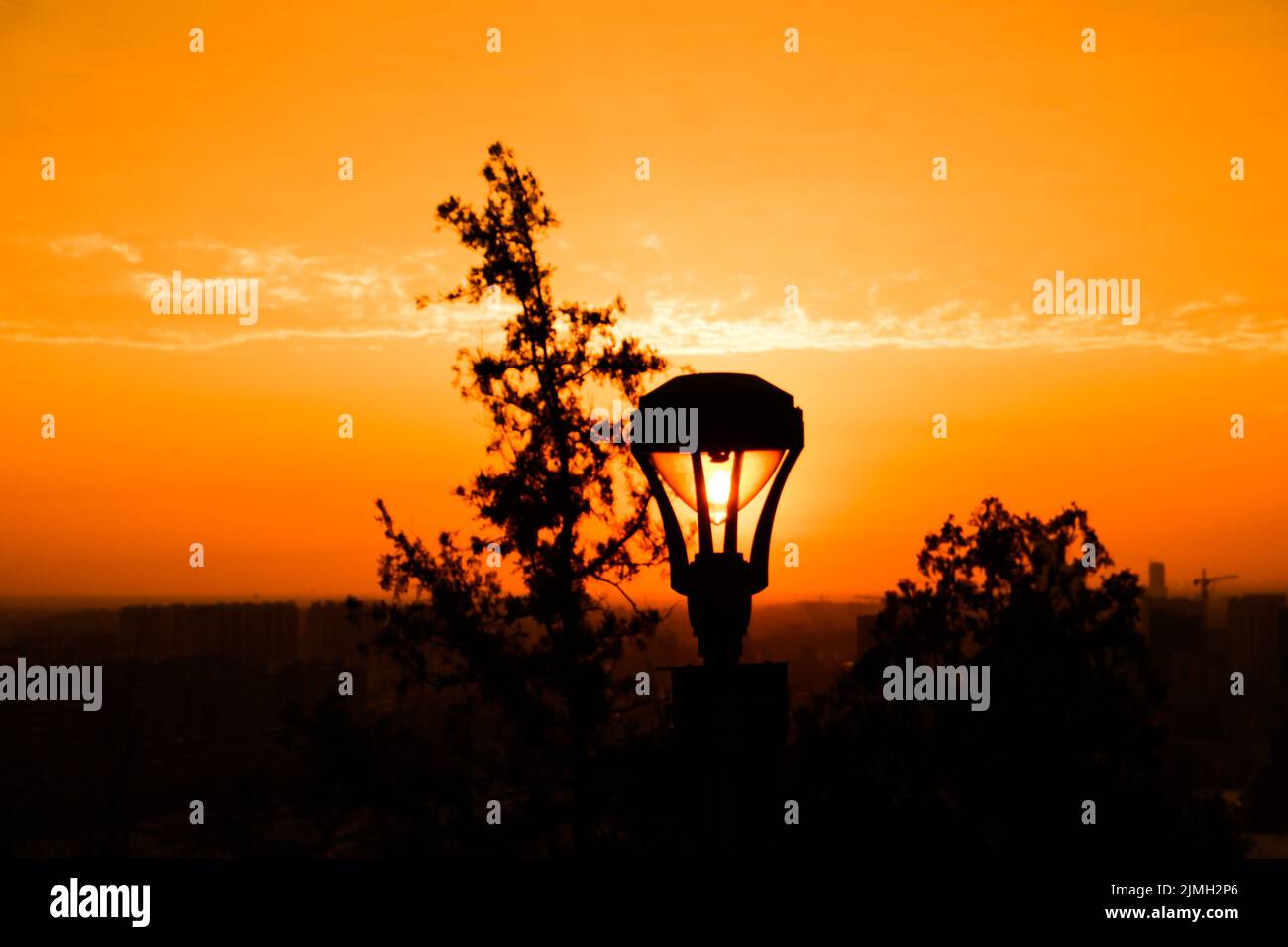 Pink street lamp hi-res stock photography and images - Alamy