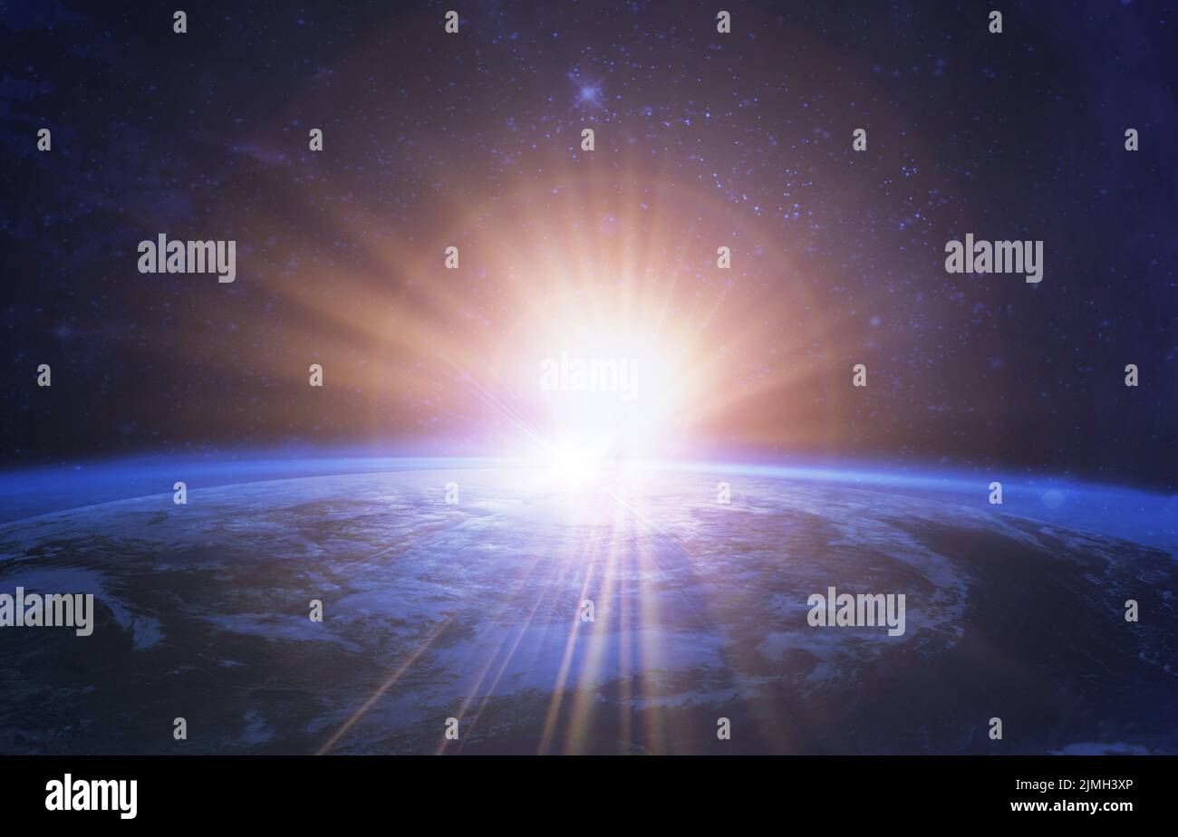 Planet Earth view from space Stock Photo - Alamy