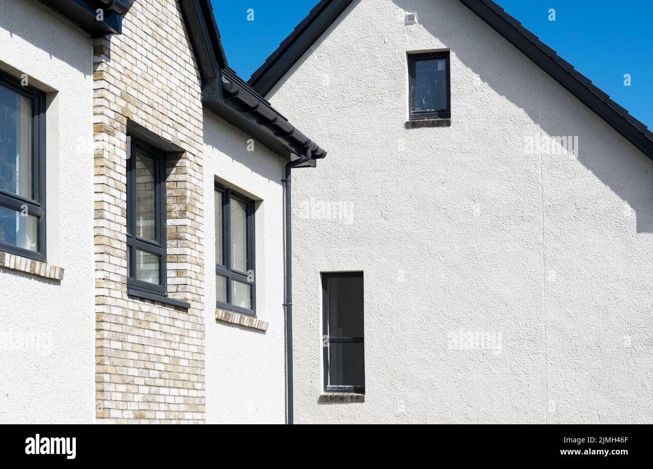 Luxury rural housing development in construction for purchase Stock