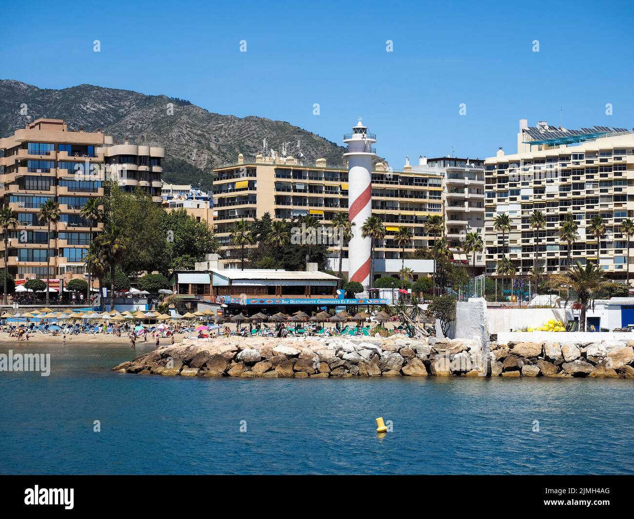 MARBELLA, ANDALUCIA/SPAIN - MAY 4 : View of the marina at Marbella Spain on May 4, 2014. Unidentified people. Stock Photo