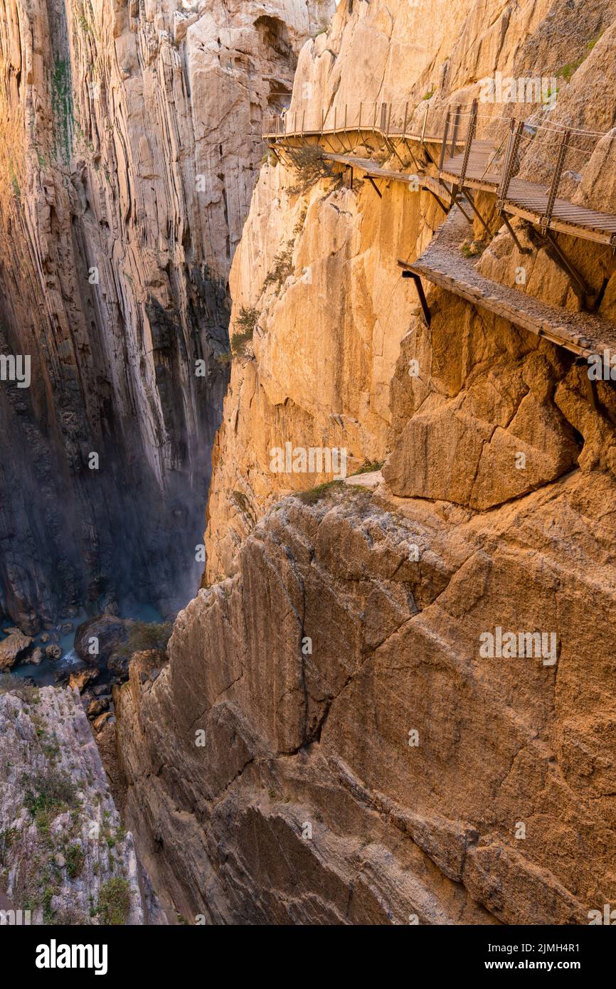 A view of the famous and historic Camino del Rey in southern Spain near Malaga Stock Photo