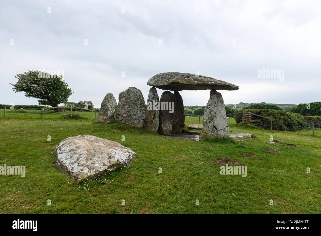 Pentre Ifan, Dolmen, parish of Nevern, Pembrokeshire, Wales., UK Stock Photo