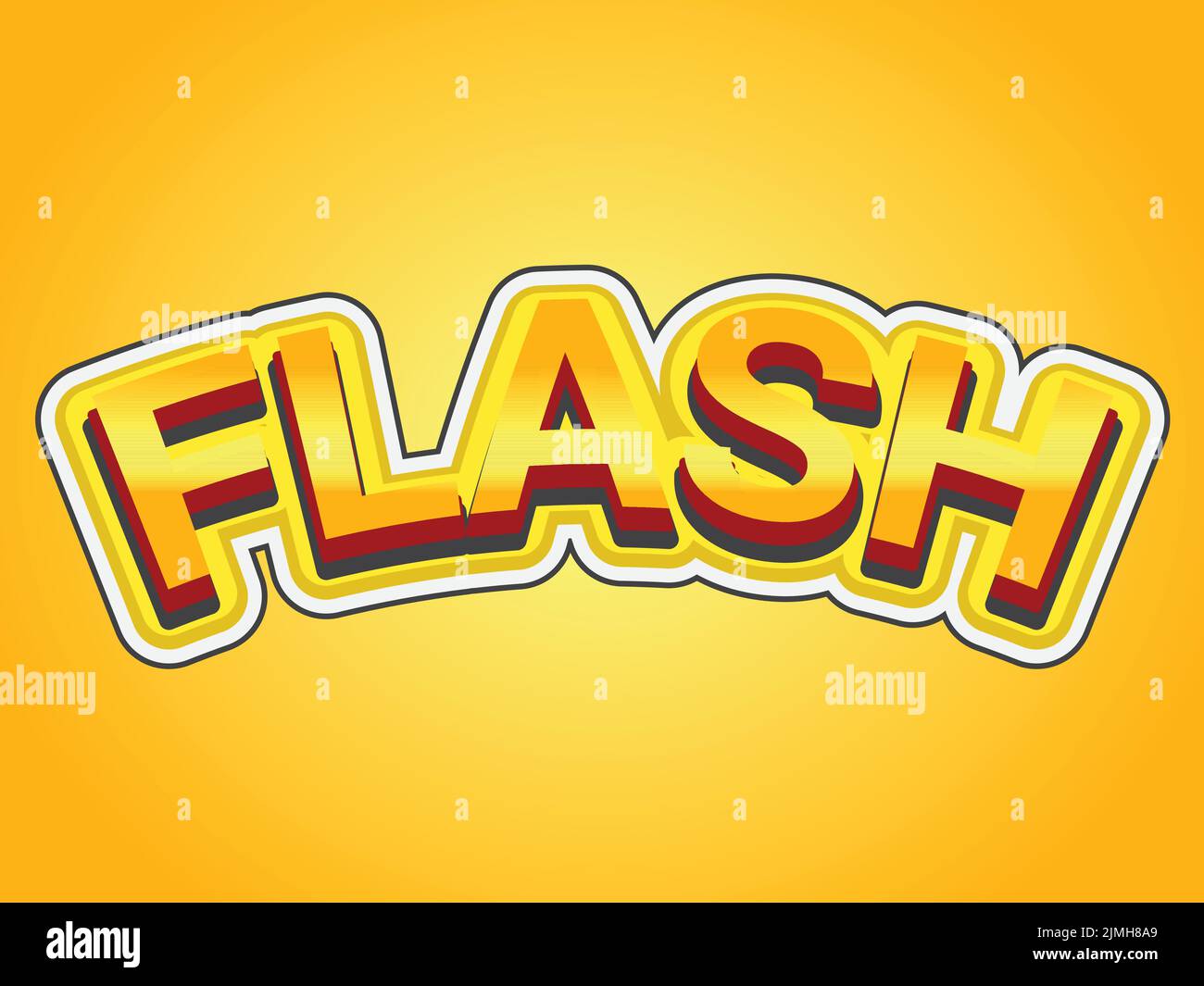 text effect template with 3d bold style use for log Stock Vector