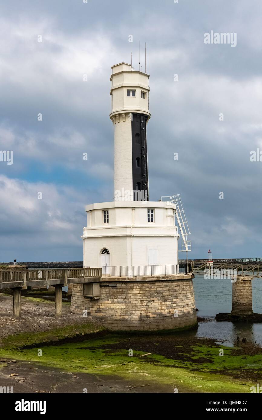 Basque Lighthouse Anglet in the Basque Country, the lighthouse on the shore Stock Photo ...