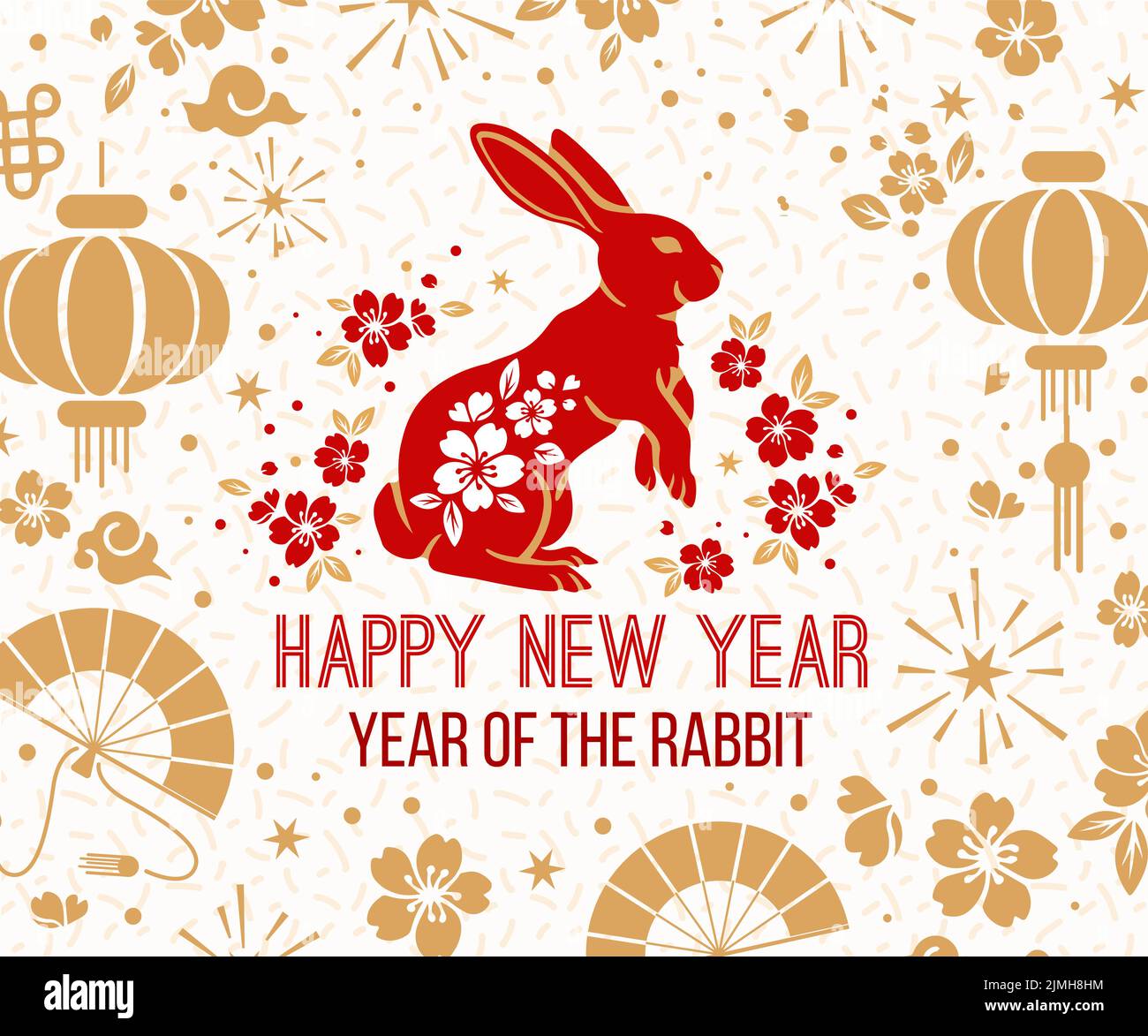 Chinese New Year Year Of The Rabbit Happy New Year 2023 Zodiac Sign