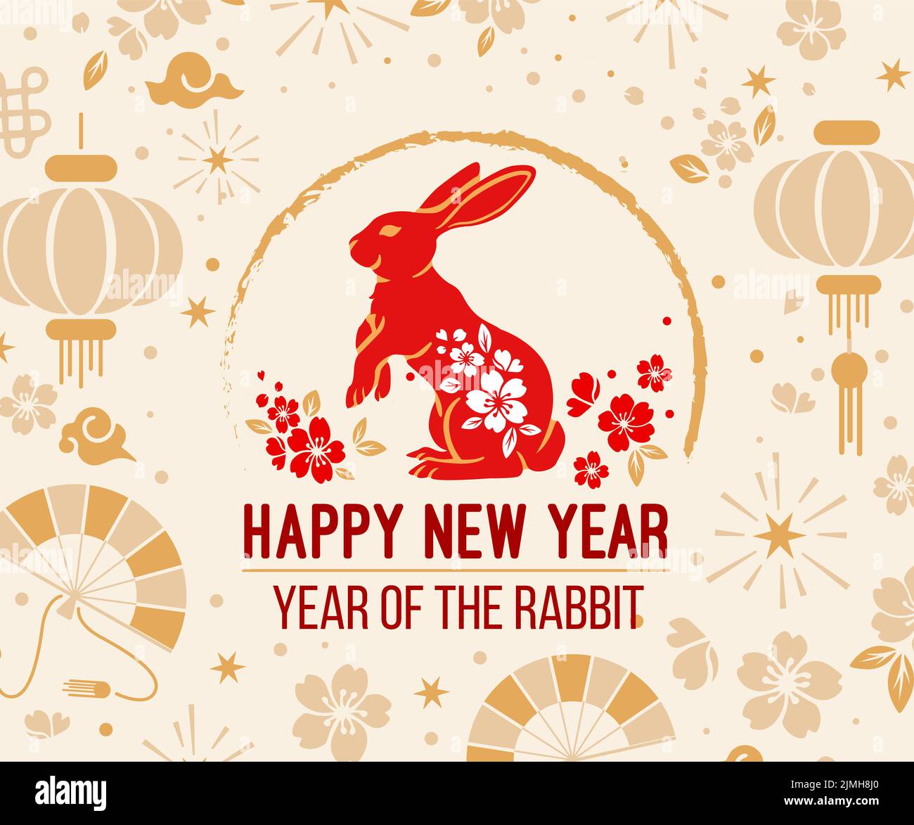 Chinese New Year Year Of The Rabbit Happy New Year 2023 Zodiac Sign 