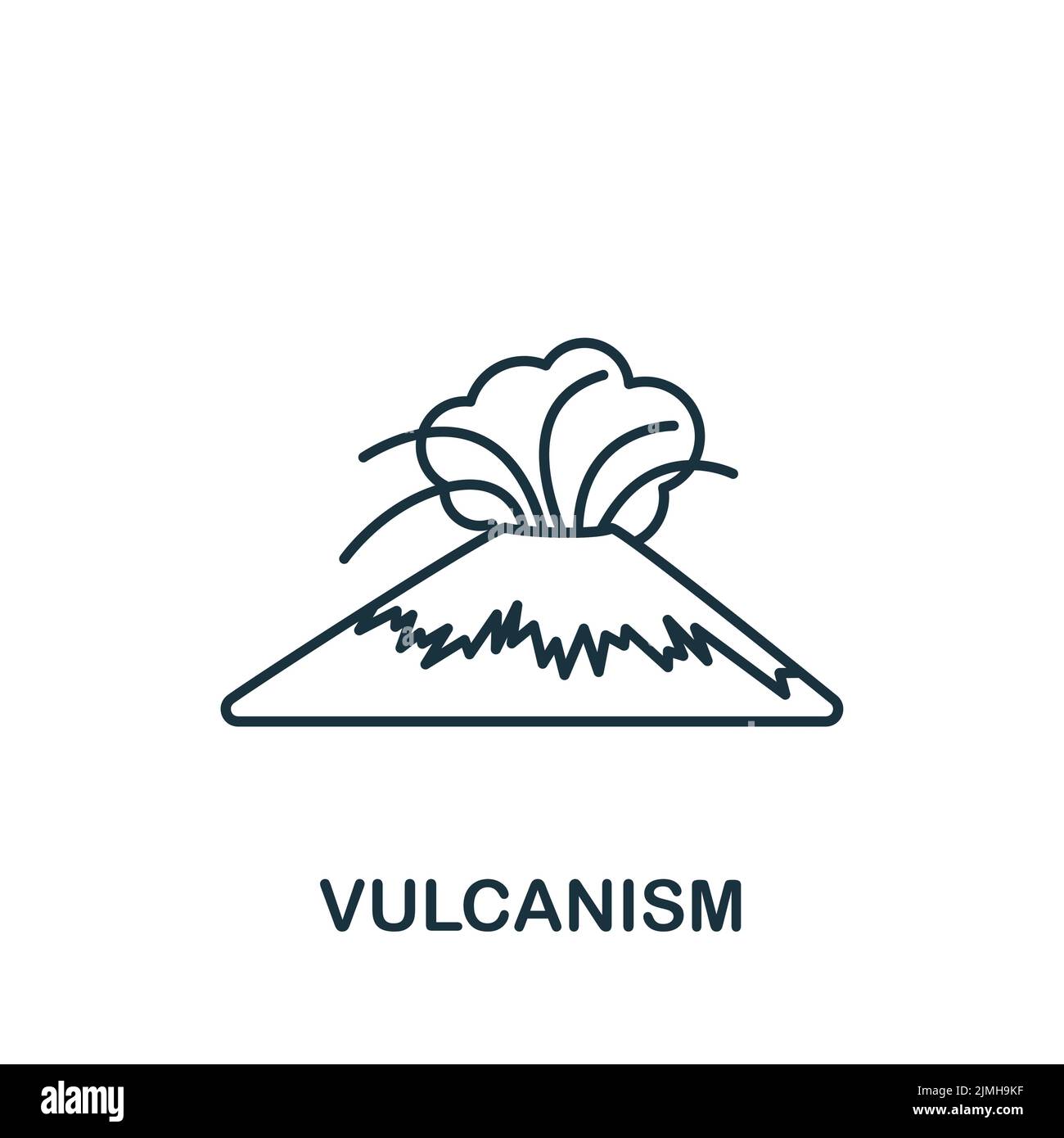 Vulcanism icon. Monochrome simple icon for templates, web design and infographics Stock Vector