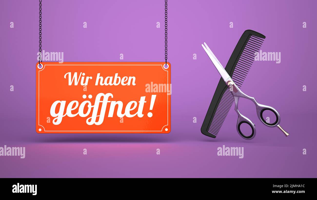 Hairdresser Sign Stock Photo Alamy