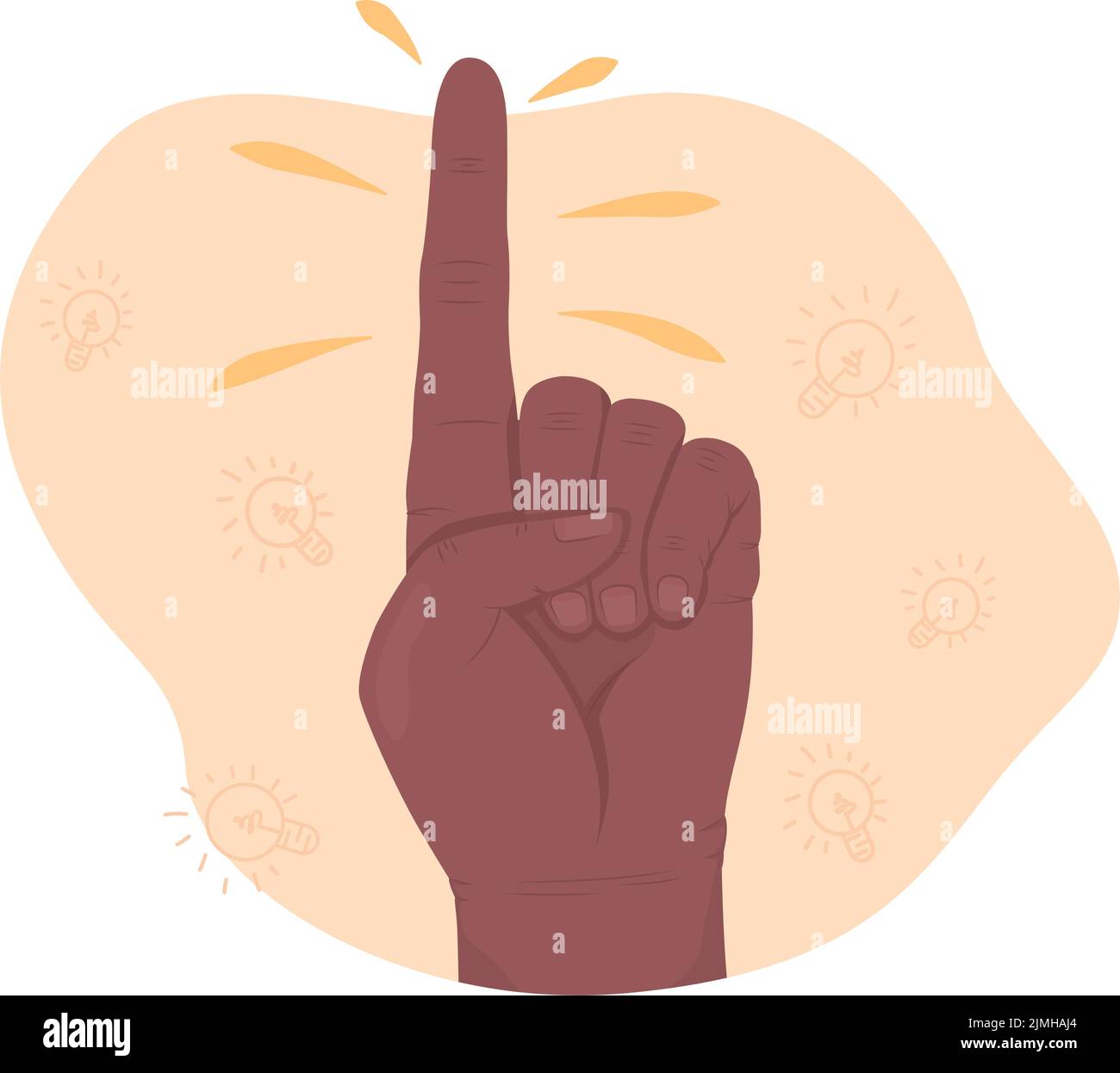 Drawing attention 2D vector isolated illustration Stock Vector Image