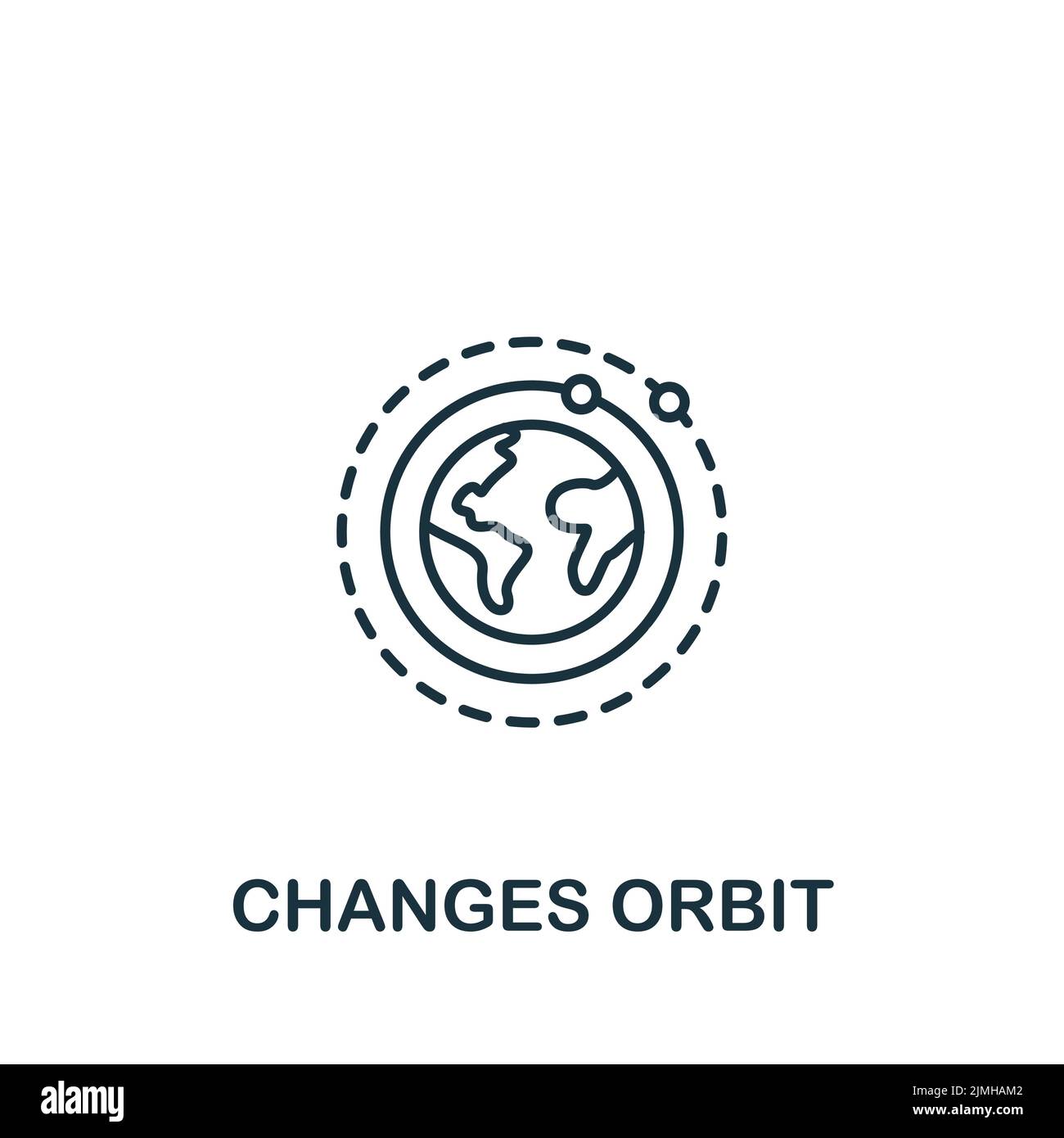 Changes Orbit icon. Monochrome simple icon for templates, web design and infographics Stock Vector