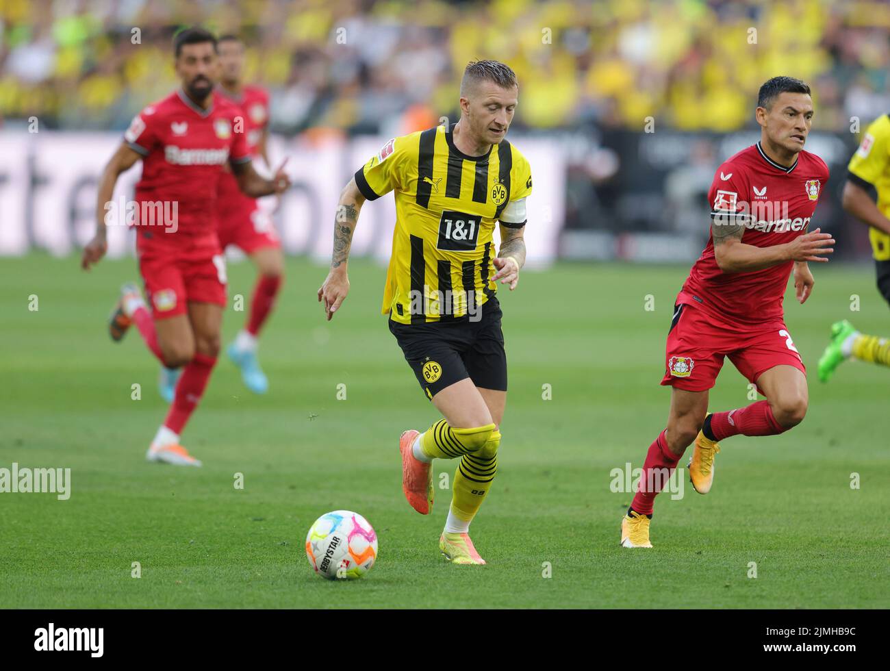 Exit, Germany. 14th July, 2022. firo : July 14th, 2022, football, 1st  Bundesliga, season 2022/2023, SC Verl - BVB, Borussia Dortmund Marco REUS,  BVB, single action Credit: dpa/Alamy Live News Stock Photo - Alamy