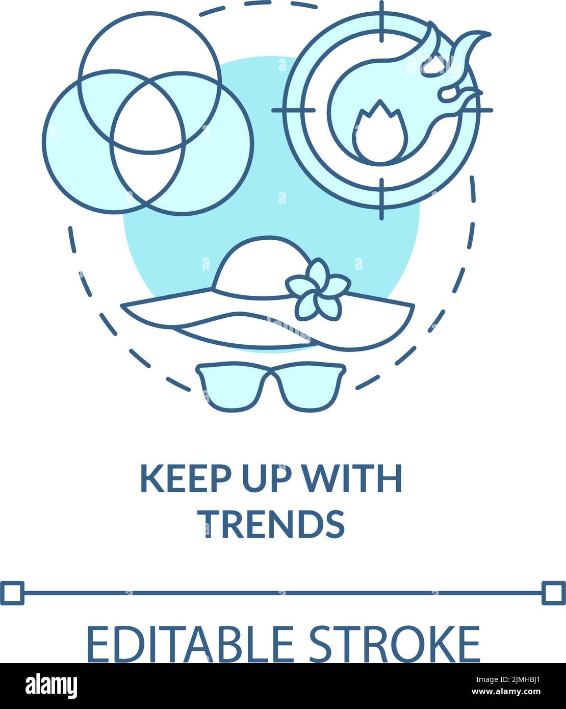 Keep up with trends turquoise concept icon Stock Vector Image & Art - Alamy