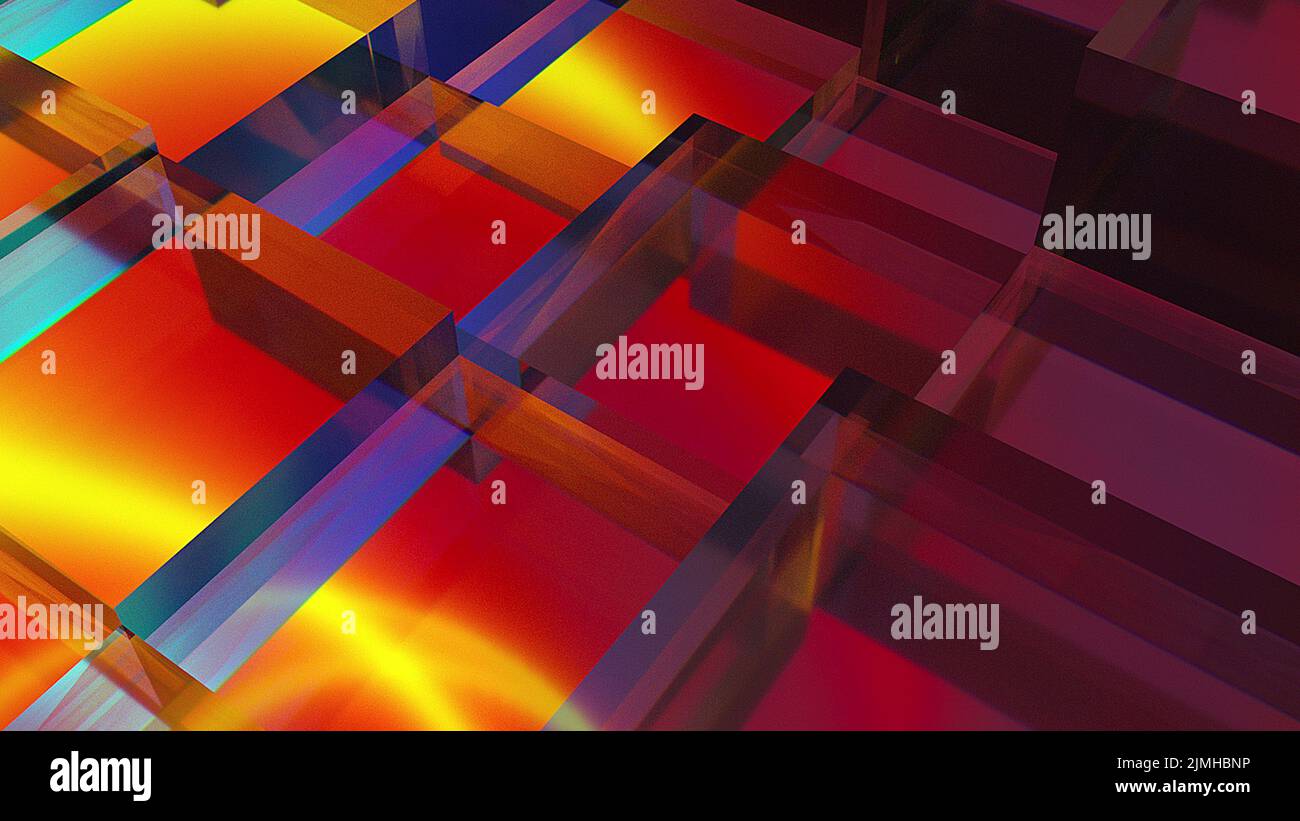 Glossy colorful cubes Stock Photo