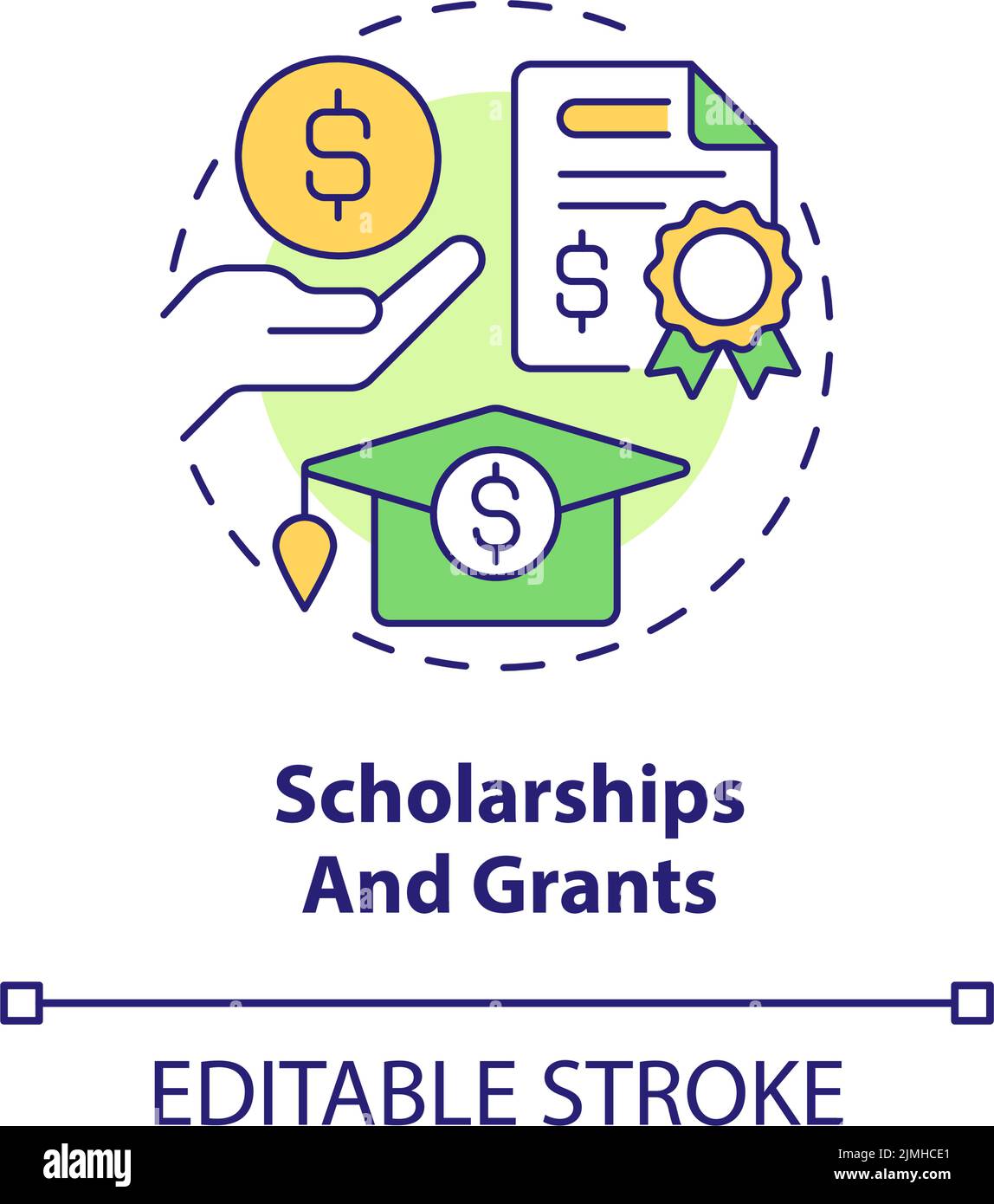 Scholarships and grants concept icon Stock Vector Image & Art Alamy