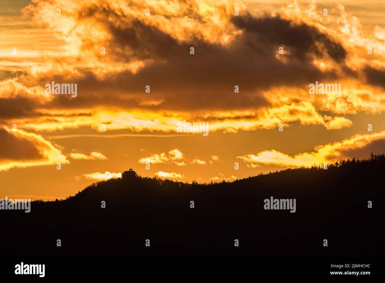 Orange sky and cloud Stock Photo