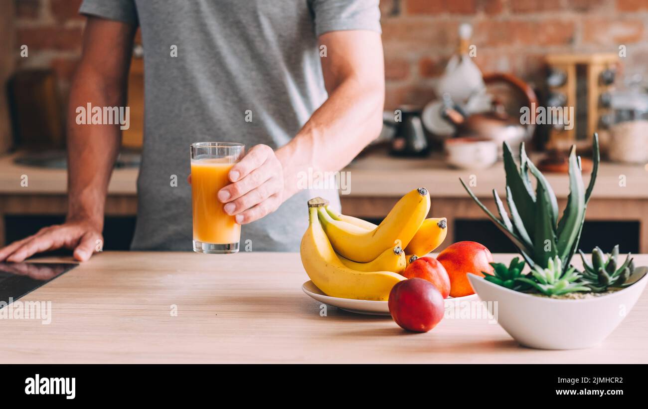 healthy habit balanced diet organic fruit juice Stock Photo Alamy