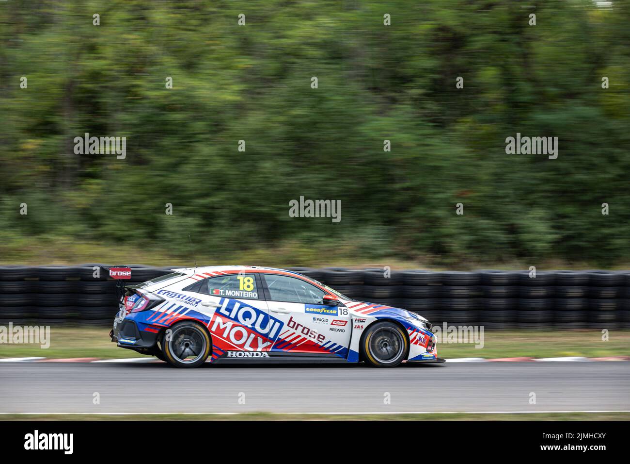 18 MONTEIRO Tiago (PRT,) Équipe LIQUI MOLY Engstler, Honda Civic Type R TCR, action during the WTCR - Race of Alsace Grand Est 2022, 7th round of the 2022 FIA World Touring Car Cup, on the Anneau du Rhin from August 6 to 7 in Biltzheim, France - Photo Alexandre Guillaumot / DPPI Stock Photo